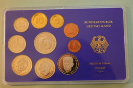 Deutschland, Kursmünzensatz Spiegelglanz (PP), 1985, F - Ongebruikte Sets & Proefsets
