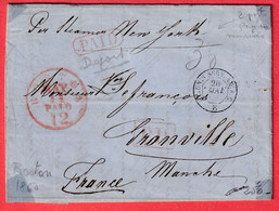 ETATS UNIS AMERIQUE USA BOSTON 1860 GRANVILLE MANCHE - …-1845 Préphilatélie