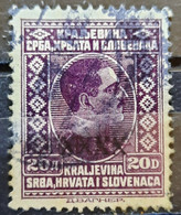 KING ALEXANDER-20 D-OVERPRINT XXXX-ERROR-BROKEN X-YUGOSLAVIA-1928 - Ongetande, Proeven & Plaatfouten