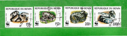 (19)  WWF. BENIN Faune REPTILES - SERPENT 1999 Série Complète Yvert N° 898 à 901. Oblitérés  Used - Used Stamps