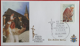 POLSKA POLAND 1999 WIZYTA PAPIEZA JANA PAWLA II W POLSCE ELK PAPAL VISIT - Storia Postale