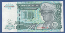 ZAIRE - P.55 – 10 Nouveau ZAIRES 1993 - UNC  / Prefix E - G  - Hôtel Des Monnaies - Zaire