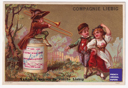 Chromo Hutinet Paris 1880 Compagnie Liebig S 65 Joueur De Musique Trombone Danse Danseuse Cuivre Instrument 47-49 - Liebig