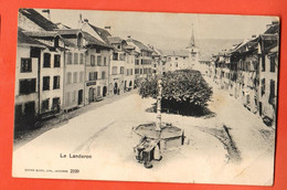 ZLJ-04 Le Landeron, Rue Principale. Fontaine.   Circulé 1907  Bürgy  2199 - Le Landeron