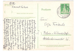 Berlin - Ganzsache Postkarte - Berliner Bauten - Deutsche Bundespost Berlin 10 Pf - Cartes Postales - Oblitérées