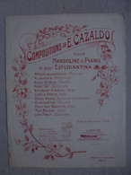 Ancien - Partition Avec Grâce Gavotte De E. Cazaldo Mandoline Et Piano - P-R