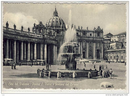 CITTA DEL VATICANO - Piazza S. Pietro E Fontana Del Bernini, Viaggiata 1953 - San Pietro