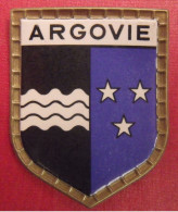 Image Plastique Collection Des Blasons D'Europe : Argovie, Suisse. Chocolat Lanvin. Vers 1960. Blason écusson - Chocolat