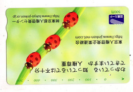 JAPON TELECARTE COCCINELLE - Ladybugs