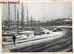 MONACO GRANDE PHOTOGRAPHIE LE PORT MONTE-CARLO SOUS LA NEIGE - Hafen