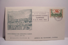 CANNES   - Mars 1960 - Etas Généraux Des Communes D'Europe  -  ENVELOPPE - 1960-1969