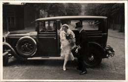 ! 1936 Fotokarte Kiel, Hochzeit, Auto - Passenger Cars