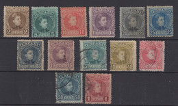 1901-1905 Alfonso XIII Tipo Cadete Edifil 241/43* 246/48* 244/45(º) 249/53(º) VC 112,00€ - Nuevos