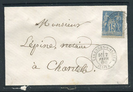 Enveloppe De Varennes /Allier Pour Chantelle En 1888 - Ref M43 - 1877-1920: Semi Modern Period