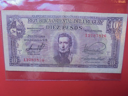 URUGUAY 10 PESOS 1939 Circuler  (B.22) - Uruguay