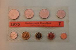 Deutschland, Kursmünzensatz Stempelglanz (stg), 1975 F - Ongebruikte Sets & Proefsets