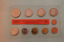 Deutschland, Kursmünzensatz Stempelglanz (stg), 1997 G - Ongebruikte Sets & Proefsets