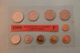 Deutschland, Kursmünzensatz Stempelglanz (stg), 1998 F - Ongebruikte Sets & Proefsets