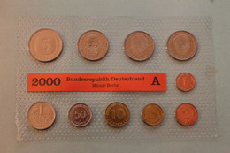 Deutschland, Kursmünzensatz Stempelglanz (stg), 2000 A - Ongebruikte Sets & Proefsets