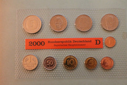 Deutschland, Kursmünzensatz Stempelglanz (stg), 2000 D - Ongebruikte Sets & Proefsets