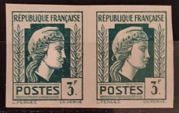 France 1944 Coq Et Marianne (d'Alger) N°642 Paire ** TB Cote Maury 150€ - 1944 Coq Et Marianne D'Alger