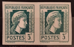 France 1944 Coq Et Marianne (d'Alger) N°642 Paire ** TB Cote Maury 150€ - 1944 Hahn Und Marianne D'Alger