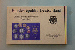 Deutschland, Kursmünzensatz; Umlaufmünzenserie 1999 F, Spiegelglanz (PP) - Ongebruikte Sets & Proefsets