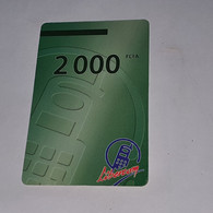 BENIN-(BJ-LIB-REF-0005/c)-green Phone-(50)-(2.000fcfa)-(021-2281-4722-141)-used Card+1card Prepiad Free - Benin
