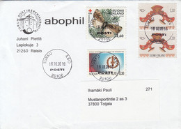 BUTTERFLY, ART, DISABLED WAR VETERANS, STAMPS ON COVER, 2020, FINLAND - Lettres & Documents