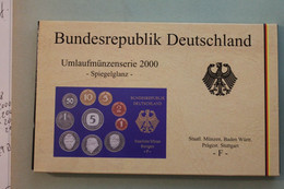 Deutschland, Kursmünzensatz; Umlaufmünzenserie 2000 F, Spiegelglanz (PP) - Mint Sets & Proof Sets