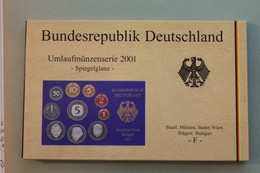 Deutschland, Kursmünzensatz; Umlaufmünzenserie 2001 F, Spiegelglanz (PP) - Ongebruikte Sets & Proefsets