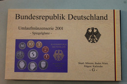 Deutschland, Kursmünzensatz; Umlaufmünzenserie 2001 G, Spiegelglanz (PP) - Mint Sets & Proof Sets