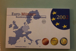 Deutschland, Kursmünzensatz; Euro-Umlaufmünzenserie 2002 J, Spiegelglanz (PP) - Ongebruikte Sets & Proefsets