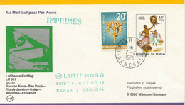 SENEGAL 1976 First Flight Of Lufthansa - Flight LH 501 With DC 10 DAKAR - MUNICH - Senegal (1960-...)