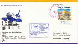 SENEGAL 1979 First Lufthansa-Flight LH 506 W. DC 10 DAKAR - MONTEVIDEO, Uruguay - Sénégal (1960-...)