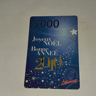 BENIN-(BJ-LIB-REF-0011)-joyeux Noel-(61)-(5.000fcfa)-(cod Enclosed)-mint Card+1card Prepiad Free - Benin