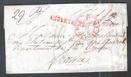 Lettre De Londres Pour Madame De Maulmont Chateau De Fere Pres Gueret, Creuse - ...-1840 Préphilatélie