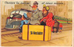 63-SAINT-NECTAIRE-CARTE A SYSTEME DEPLIANTE OUVREZ LA VALISE ET VOUS VERREZ ST-NECTAIRE - Saint Nectaire