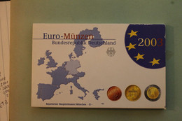 Deutschland, Kursmünzensatz; Euro-Umlaufmünzenserie 2003 D, Spiegelglanz (PP) - Mint Sets & Proof Sets