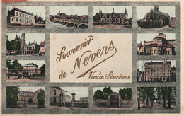 Souvenir De Nevers, Voeux Sincères - Multivues (Château, Caserne, Basilique...) - Edition Ropiteau, Carte Gaufrée - Souvenir De...