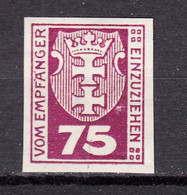 Danzig 1921,Mi.Porto 5U,ungezäht,Postfrisch Mit Falz(D2986) - Danzig