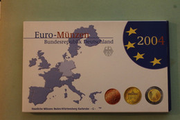 Deutschland, Kursmünzensatz; Euro-Umlaufmünzenserie 2004 G, Spiegelglanz (PP) - Mint Sets & Proof Sets