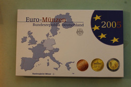 Deutschland, Kursmünzensatz; Euro-Umlaufmünzenserie 2005 J, Spiegelglanz (PP) - Ongebruikte Sets & Proefsets