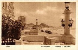 CPA AK Copacabana. Terrasse Et La Plage. BRAZIL (621811) - Copacabana