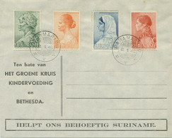 SURINAME 1940 Grünes Kreuz: Einheimische Frauen Kpl. A. Ill. Unadress. Kab.-FDC - Suriname ... - 1975