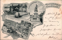 ! 1898 Alte Ansichtskarte Ricordo Di Genova, Genua, Kolumbusdenkmal, Italy - Genova (Genoa)