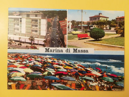 CARTOLINA POSTCARD ITALIA ITALY 1966 TOSCANA MARINA DI MASSA  BOLLO MICHELANGIOLESCA PER GERMANY - Massa