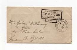 !!! ST PIERRE ET MIQUELON, LETTRE DE 1926 POUR GESTAS, CACHET GOUVERNEMENT PP 0,30 - Lettres & Documents