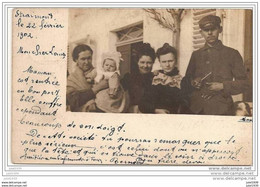 STRAIMONT ..--  Carte Photo .  Document Exceptionnel ( Famille DRAUX ) . 1902 Vers WAVRE . - Herbeumont