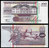 SURINAME BANKNOTE - 100 GULDEN 1998 P#139b UNC (NT#03) - Suriname